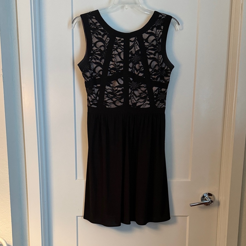 R&M Richards Black Lace Mini Dress